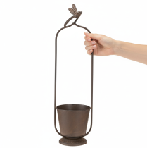 Artikel Vintage plantekasse med espalier, guldsmededesign, metal, Ø16/H62cm