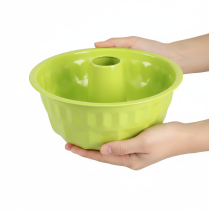 Artikel Dekorativ Bundt-kageform i metal, æblegrøn, Ø23 cm H12 cm