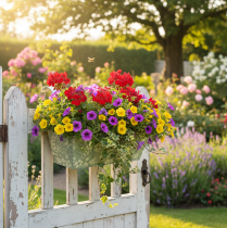 Artikel Blomsterkasse med beslag, balkon, metal, 35x15 cm, H13 cm
