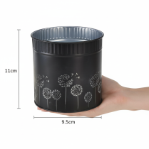 Artikel Mælkebøttepotte, sort, Ø9,5 cm, H11 cm
