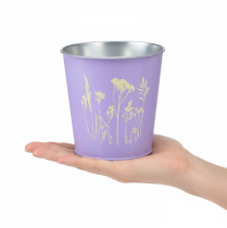 Artikel Metal urtepotte, blomsterkrukke, lilla, Ø11,5 cm, H11,5 cm