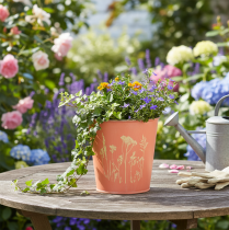 Artikel Blomsterpotte abrikos metal Ø11,5 cm H11,5 cm