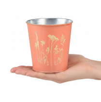 Artikel Blomsterpotte abrikos metal Ø11,5 cm H11,5 cm