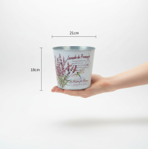 Artikel Metalplantekasse, urtepotte, lavendel, Ø21 cm H18 cm