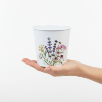 Artikel Urtepotte, urtepotte, metalplade, plantekasse Ø15cm H14cm