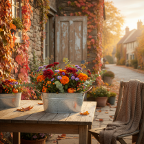 Artikel Blomsterskål med hanke, dekorativ skål, metal, 17,5×12×9 cm