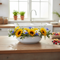 Artikel Metalskål, hvid, skål med emaljelook, Ø25 cm, H7 cm