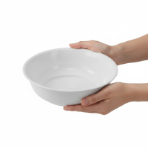 Artikel Metalskål, hvid, skål med emaljelook, Ø25 cm, H7 cm