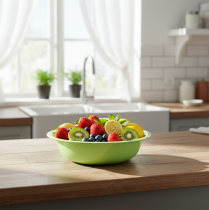 Artikel Dekorativ skål metal emalje look skål grøn lime 25cm