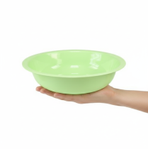 Artikel Dekorativ metalskål med emaljelook, grøn limegrøn, 25 cm