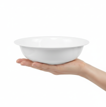 Artikel Metalskål, hvid emaljelook, Ø29 cm, H7,5 cm