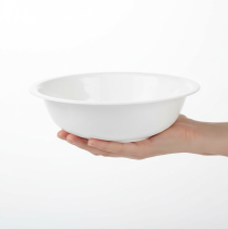 Artikel Metalskål, hvid, emaljelook, Ø36 cm, H9,5 cm