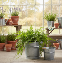 Artikel Vintage dekorativ metal spandplante/potte, Ø22 cm, H20 cm