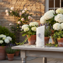 Artikel Bryllupslys, sølvbryllupslys, hvidt lys 210/85 mm