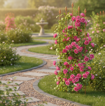 Artikel Espalier med hjertemotiv, klatrehjælp i romantisk stil til havestier eller terrasser, 101 cm