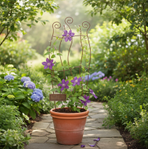 Artikel Metal haveespalier med buet design til klatreplanter, 110 cm