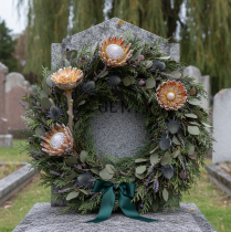 Artikel Compacta Rosette Proteen Grøn Frosted Ø4-5,5cm 20 stk