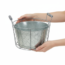 Artikel Trådkurvpotte til plantning, springkurv, metal, Ø26 cm