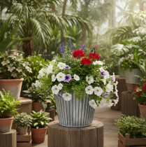 Artikel Plantepotte, dekorativ potte med håndtag, metalpotte til plantning Ø25,5 cm