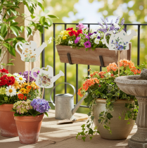 Artikel Vandkandepæle til blomsterbuketter og balkonblomsterdekoration, 34 cm, 12 stk.