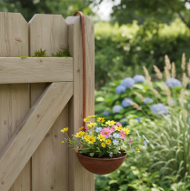 Artikel Hængende plantekasse, køkkendekoration, øse, rustfinish, Ø16,5 cm, 2 stk.