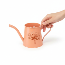 Artikel Dekorative vandkander i metal, orange mælkebøtte-design, fyrfadsstager, 12 cm, 2 stk.