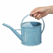 Artikel Dekorativ vandkande til blomsterpotte i blå metal 28x13x17cm 1,25l til have og balkon
