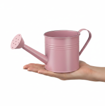 Artikel Dekorativ vandkande, lyserød metalplantekasse, Ø13,5 cm H12,5 cm