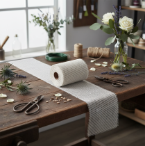 Artikel Bordløber jute jute bånd bordbånd hvid B15cm L10m
