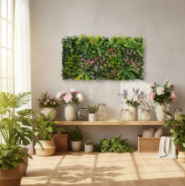 Artikel Kunstig plantevæg 100 x 55 cm lodret grønning