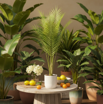Artikel Kunstig palmegren, kunstig plante til arrangementer, 90 cm
