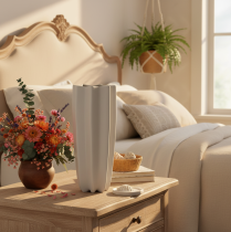 Artikel Moderne ribbet vase, høj dekorativ vase til tørrede blomster, 38 cm