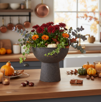 Artikel Rund planteskål med bund, 18 cm