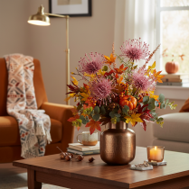 Artikel Kunstig blomst nålepude protea blomstrende gren 65 cm 3 stk.