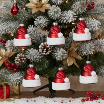 Artikel Julekugle julehue glas 8 cm 6 stk.