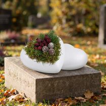 Artikel Styrofoam hjerte buet medium 11cm 2stk
