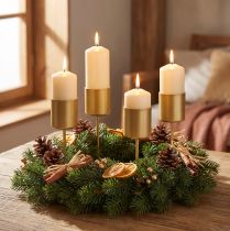 Artikel Lysestage, spyd, lysestage, pind, guld, 3,2 cm x 4 cm, 4 stk.