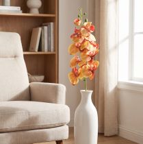 Artikel Orkidé Phalaenopsis kunstig 9 blomster rød gul 96cm