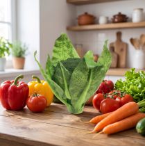Artikel Kunstig broccoli grøntsagsdekoration i grøn Ø12cm H15cm