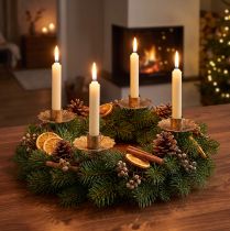 Artikel Lysestage adventskrans til stikkepind lysestage Ø7cm 4stk