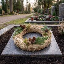 Artikel Stråkrans Ø18cm - 10 stk. naturlige - Adventskrans, gravkrans, hobbymateriale