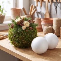 Artikel Styrofoam kugle Ø10cm hvid 5 stk
