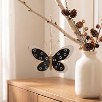Artikel Wall Art Butterfly Deco Sort Hvidguld Metal 15cm