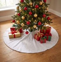 Artikel Juletræsdæksel Juletræsdæksel hvid glitter Ø100cm
