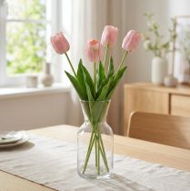 Artikel Tulipan kunstig pink stilkblomst H67cm