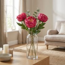 Artikel Kunstig pæonblomst til elegant indretning, 58 cm