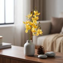 Artikel Lille orkidé Phalaenopsis kunstig gul 30cm