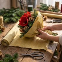 Artikel Blomsterhandler Crepe Papir Guld 50x250cm