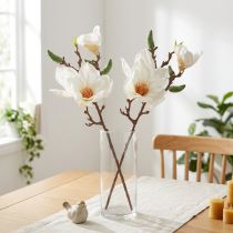 Artikel Magnolia Hvide Kunstige Blomsterknopper Dekorationsgren H40cm 2stk