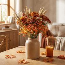 Artikel Gypsophila kunstige blomster gipsurt appelsin L30cm 6 stykker i en bundt